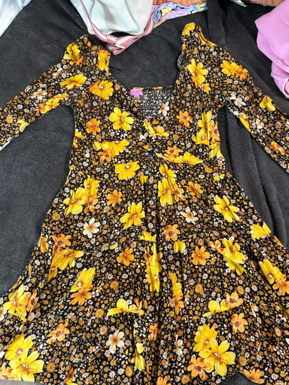 Women’s dress with Yellow Bloom Print